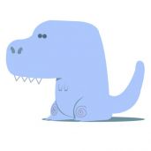 Brontosaure bleu sticker