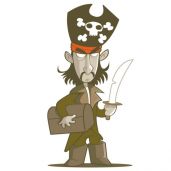 Bad Man sticker pirate